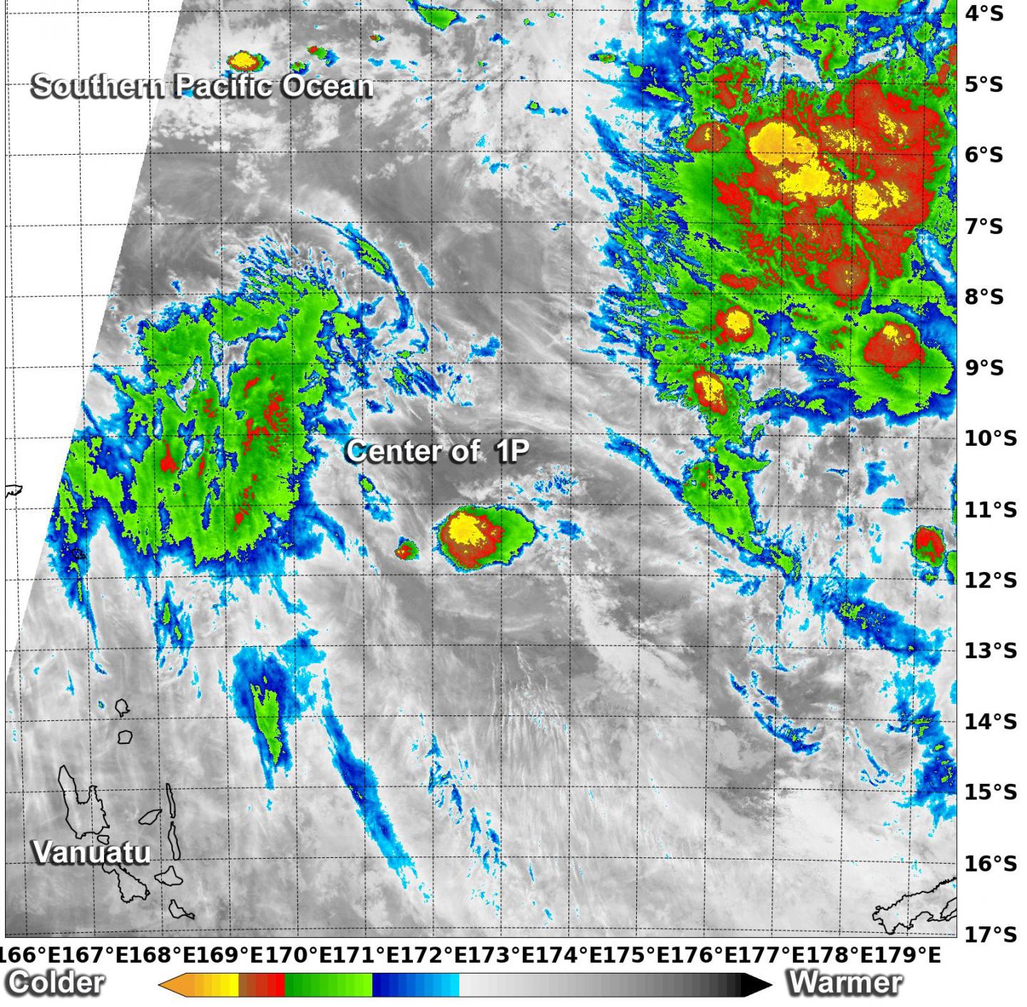 NASA Sees Southern Pacific Tropical Cyclone 1 EurekAlert