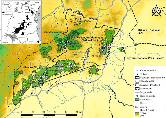 Map of Udzungwa Mountains