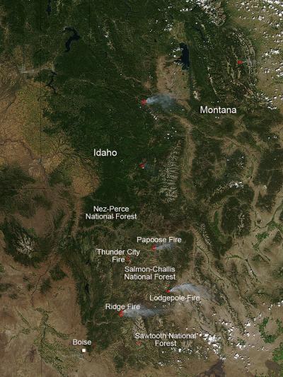 Fires in Idaho
