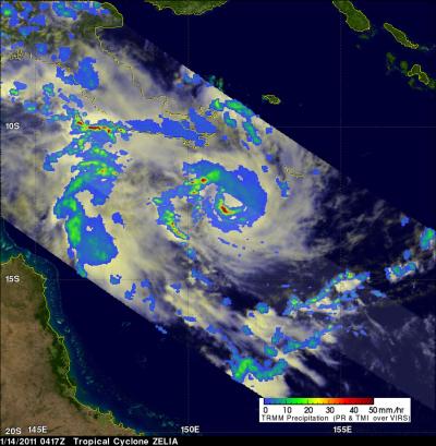 TRMM Satellite Captured Tropical Storm Zelia's rainfall