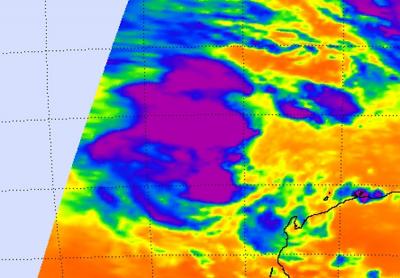 NASA Infrared Image Shows Strong T-Storms in System 96S
