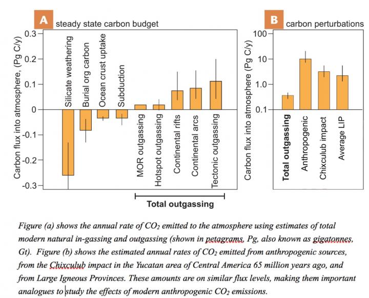 Carbon Influx and Outflux to the Atmosphere and Oceans