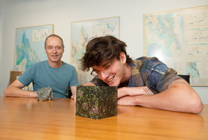 Professor Balz Kamber and  QUT PhD student Carl Walsh