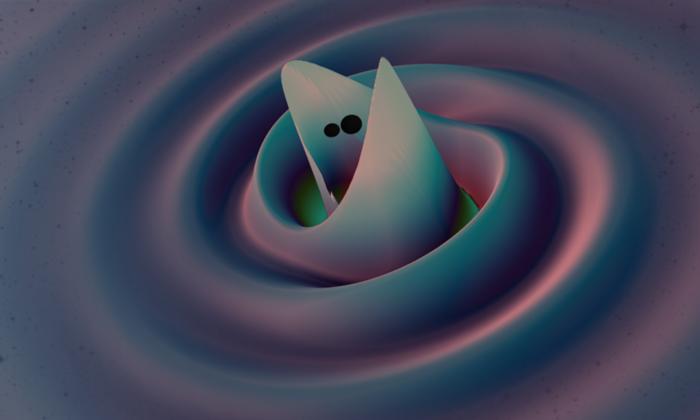 Simulation of a merging binary black-hole system