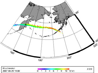 Far-reaching Affects -- Volcanic Ash Spans from Kamchatka to Alaska's Unimak Island