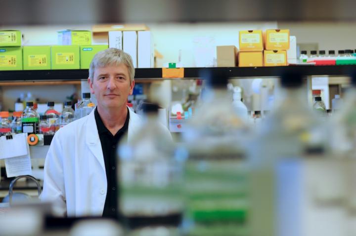 Professor Hughes in his Lab