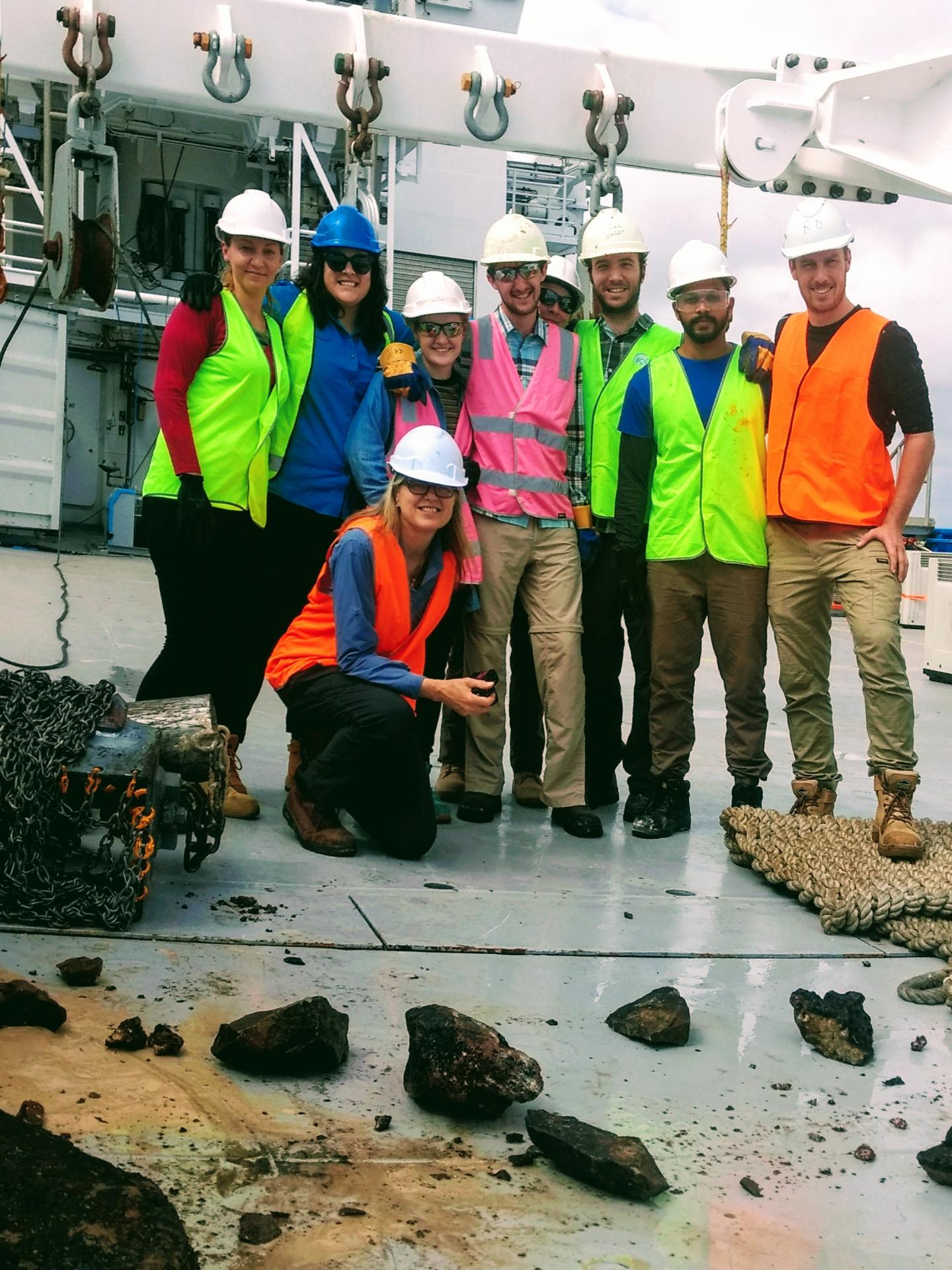 Geosciences research team on RV Investigator