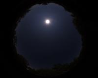 Long-Exposure Photograph of a Moonlit Sky