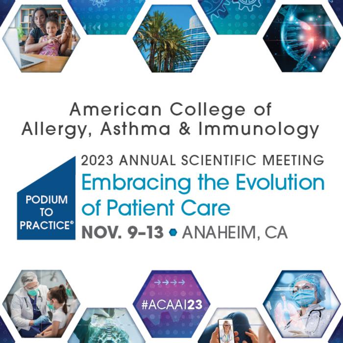 ACAAI Annual Scientific Meetin [IMAGE] EurekAlert! Science News Releases