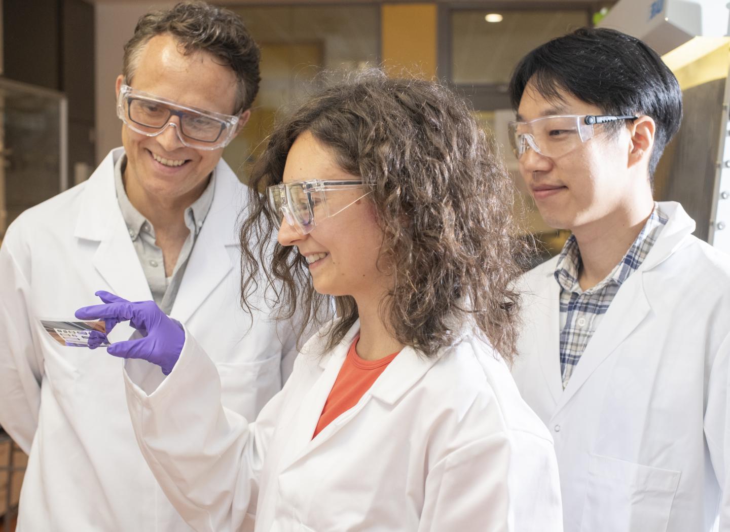 All 3 Researchers from Left to Right: Dr Ross Hatton, Dr Silva Varagnolo and Dr Jaemin Lee