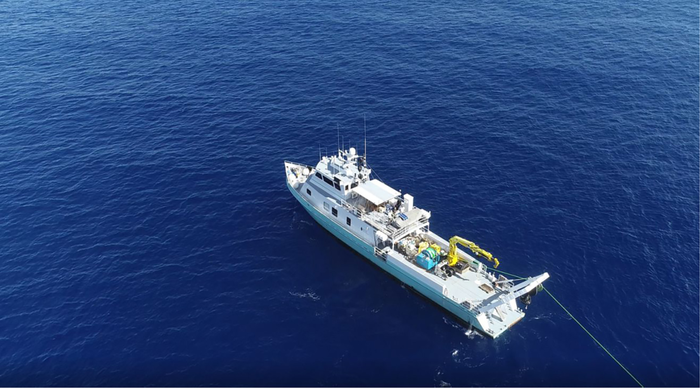 Research vessel Hercules in the Mediterranean.