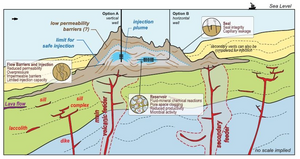 In situ carbon storage potential in a buried volcano