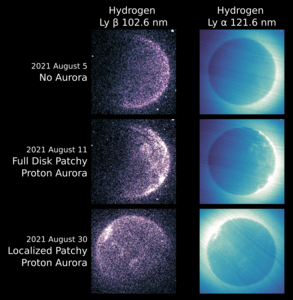 Patchy Proton Aurora at Mars