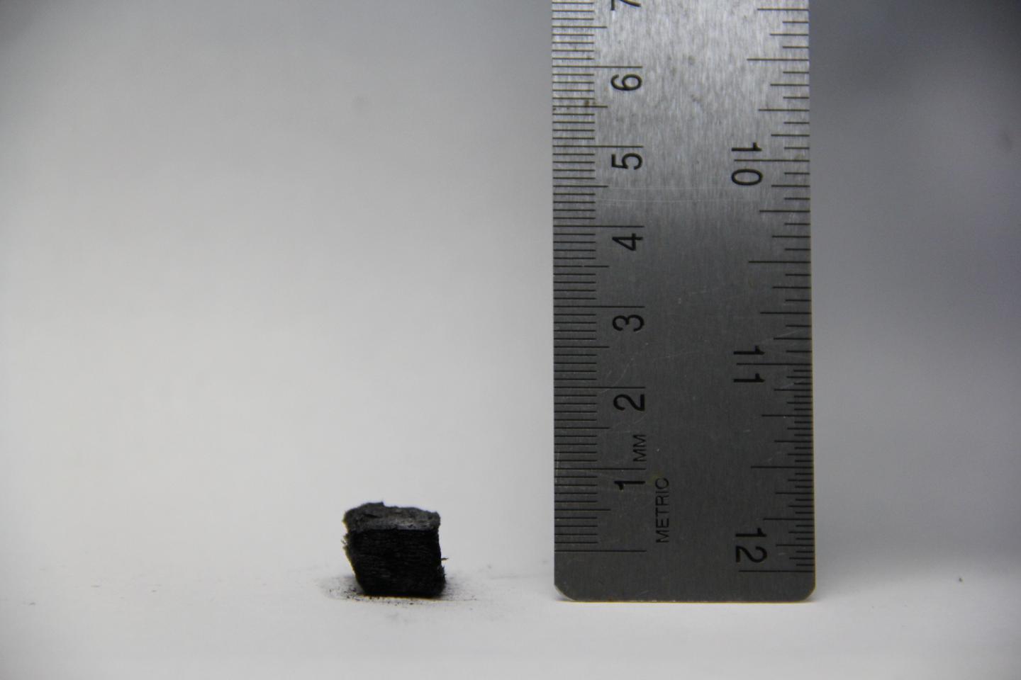 Wood Carbon Sponge after Compression