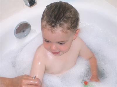 Toddler Taking a Bath