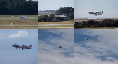 Take-off Collage: NASA's 2013 HS3 Mission Global Hawk Heads Home