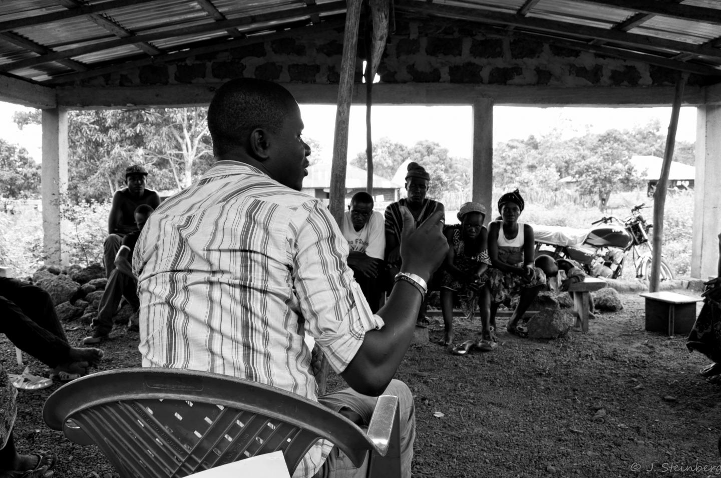 Talking in a Village in Sierra Leone