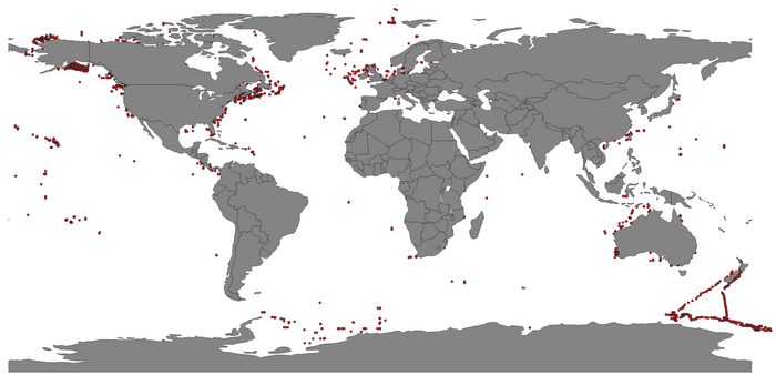 Global hydrophone deployment as of 13 March 2023.