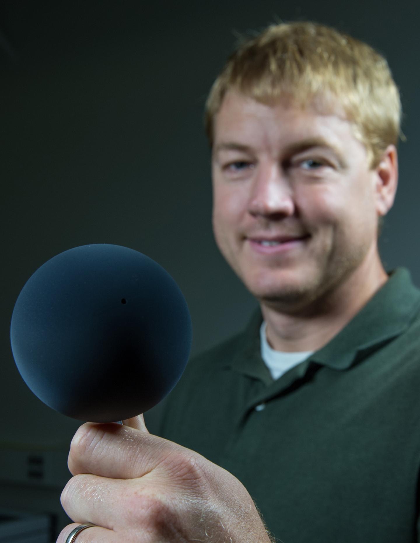 A Sphere Coated in Super-Black Carbon Nanotubes