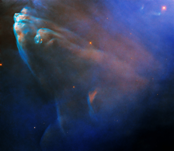 Hubble Witnesses Shock Wave of Colliding Gases in Running Man Nebula