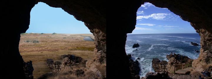 View during Glacial Period and Today