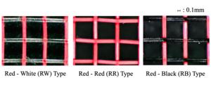 Three types of red nets.