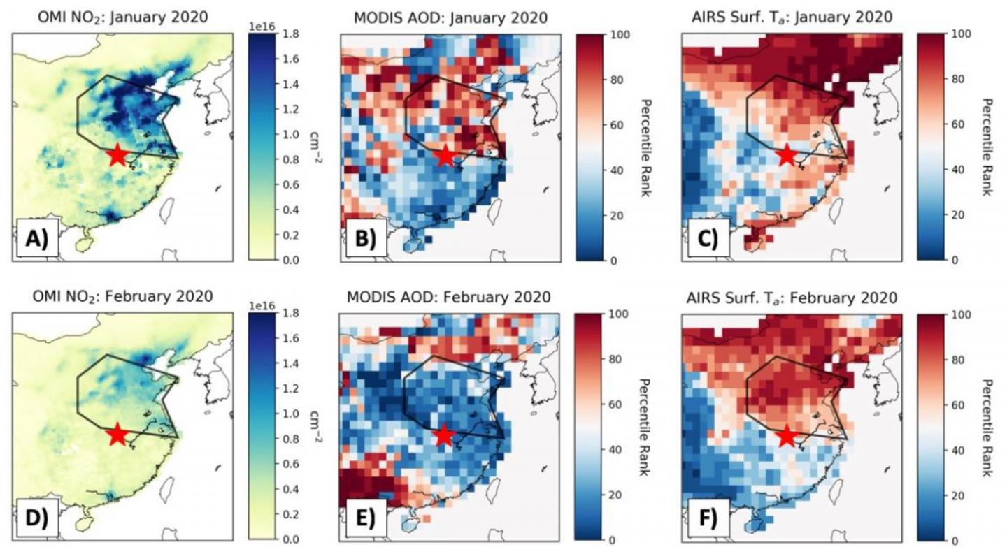 Air Quality Changes in China from January to February 2020.