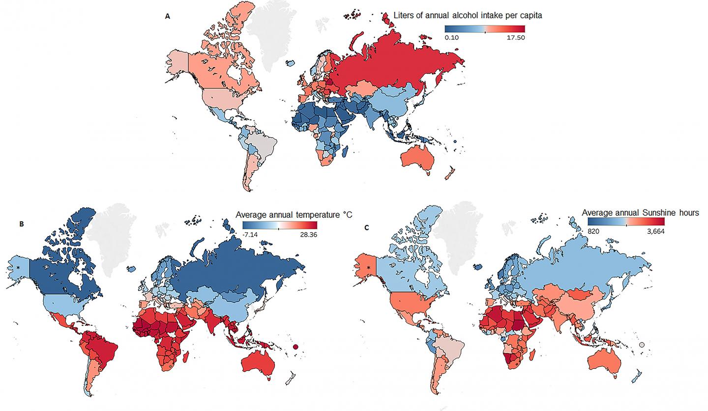 World Map of Drinking and Climate Patterns