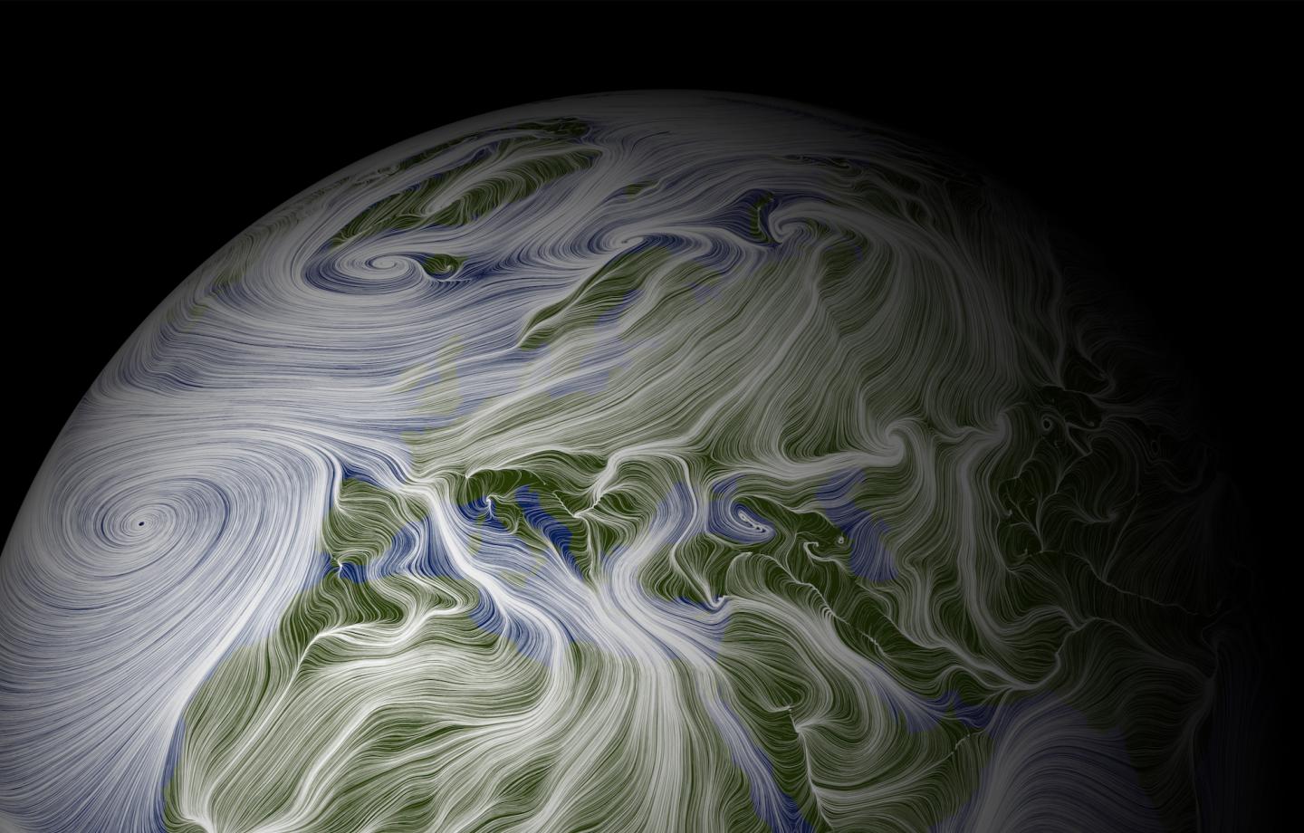 Prevailing winds over Europe