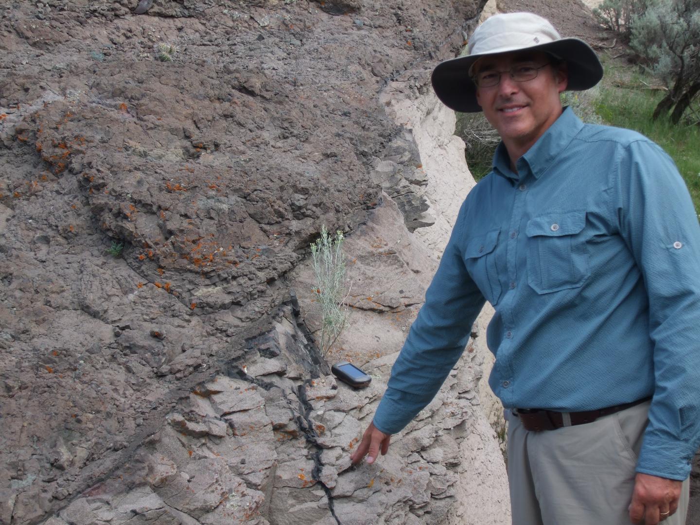 David Hacker at the Landslide Site in Utah