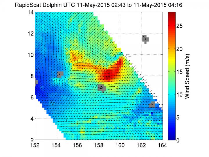 RapidScat Image of Dolphin