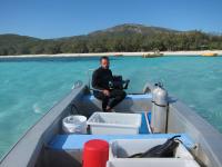Rohan Booker Collecting Samples off Lizard Island