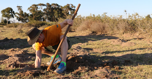 Dr. Pamenter during his trapping trip in South Africa