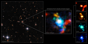 Multiple galaxies coalescing