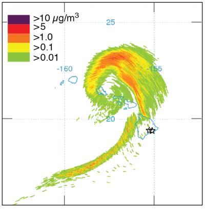 Kilauea Emissions Entrained in Flossie