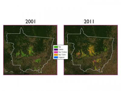 Agriculture in Mato Grosso, Brazil 2001-2011