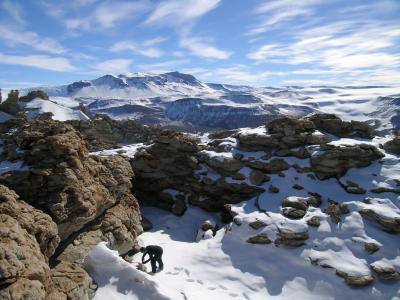 Mountaintop Soil Sample in Antarctica