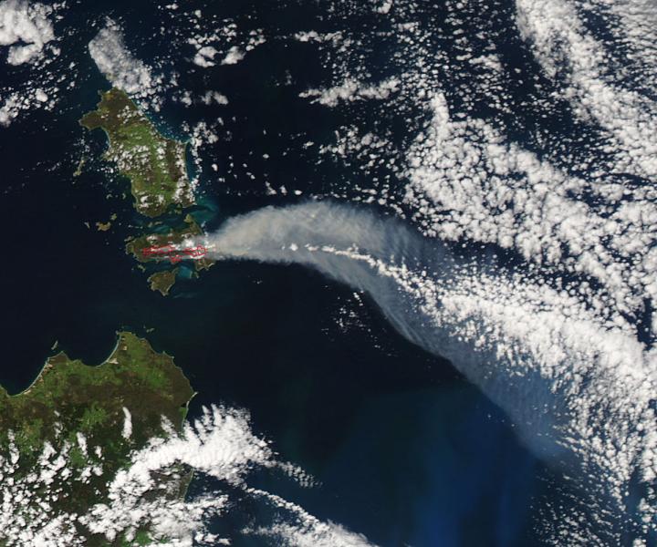 Fires on Cape Barren Island, Australia