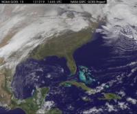 NOAA's GOES-13 satellite animation shows movement of the storm from Dec.19 through the morning of Dec. 21