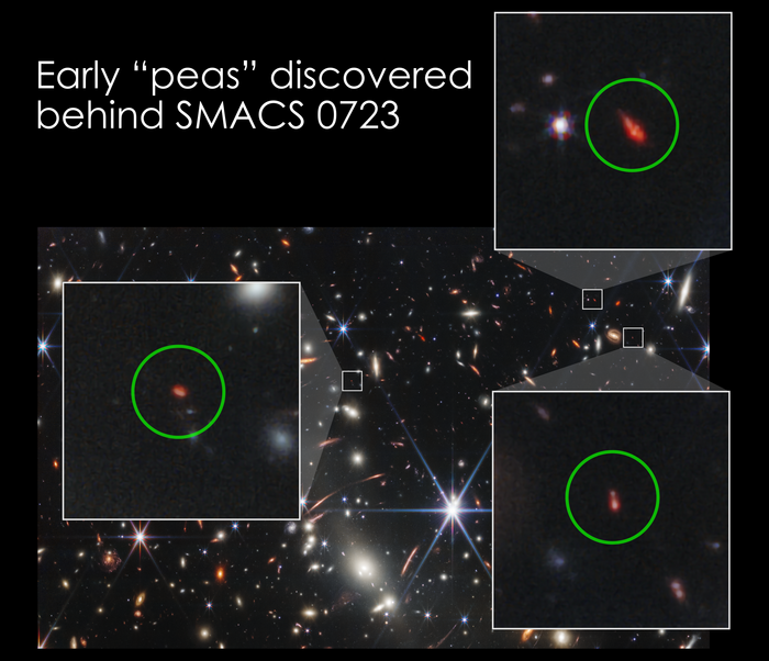 Early "peas" imaged by NASA's James Webb Space Telescope