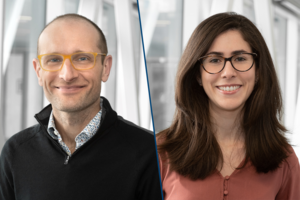 Greg FitzHarris, a CRCHUM researcher and professor at Université de Montréal, with his PhD student and study's co-author Lia Paim