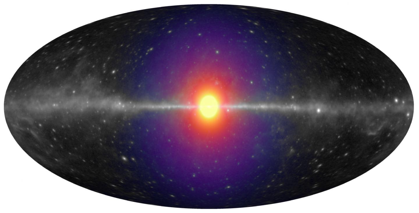 Composite Image: The Milky Way Galaxy's Predicted Dark Matter Halo