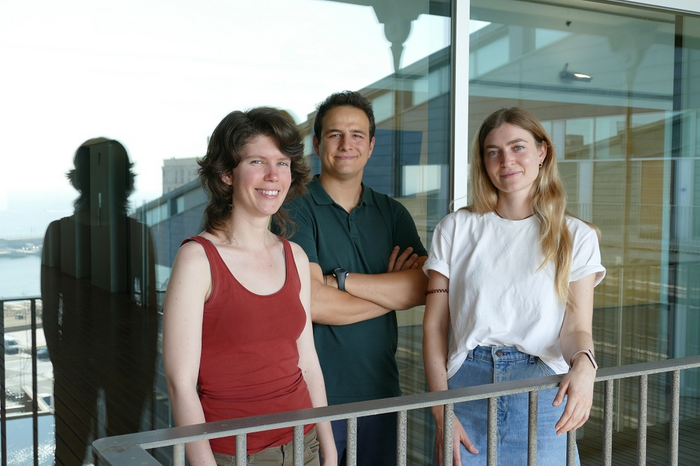 Marta Sanvicente, Guillermo Nevot and Nastassia Knödlseder, three of the authors.