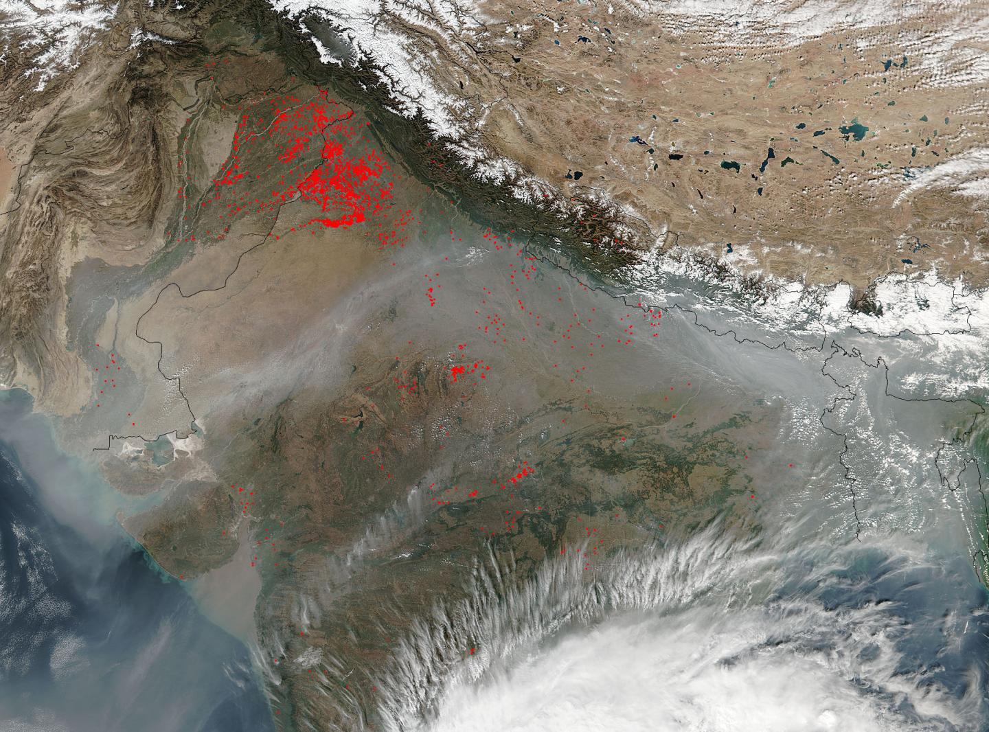 Agricultural Fires Still in Full Swing in India