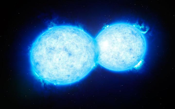 Artist's Impression of the Hottest and Most Massive Touching Double Star