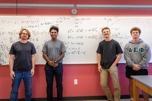 Ben Shlaer, Cal Poly astronomy researcher, and Cal Poly physics students