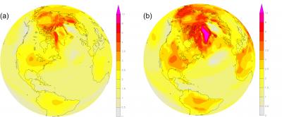 Temperature Response of Earth (in Degrees C)