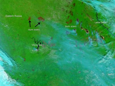 Burn Scars in Eastern Russia