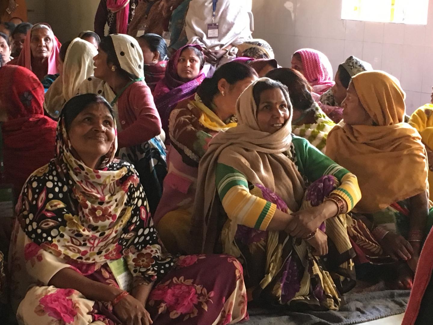 Illiterate People in India Learning to Read