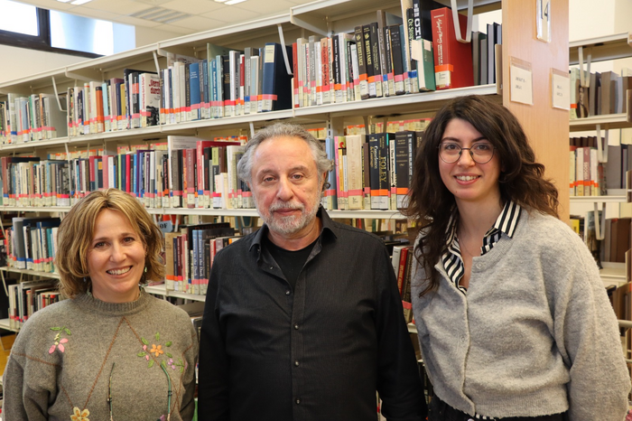 The Wiener Library team (Left to right): Dr. Laure-Line Yehuda, Prof. José Brunner & Michal Fisher.